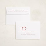 "Greenery Details" - Holiday Cards in Cherry by Michelle Taylor - FREE Recipient Addressing