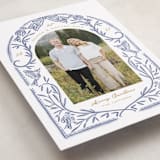 "Bird Doodle" - Holiday Cards in Cornflower by Cindy Reynolds - Detail