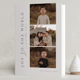"Joyous Trio" - Holiday Cards in Cobblestone by Nicole Walsh - Folded Card