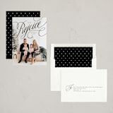 "Elegant Rejoice Script" - Holiday Cards in Tuxedo by Stacy Maalouf - Assembled