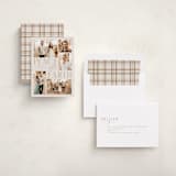 "Compose" - Holiday Cards in Sugar Cookie by Everett Paper Goods - Assembled