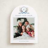 "Family Crest" - Holiday Cards in Blue Spruce by Cass Loh - Front