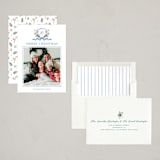 "Family Crest" - Holiday Cards in Blue Spruce by Cass Loh - Assembled