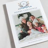 "Family Crest" - Holiday Cards in Blue Spruce by Cass Loh - Detail