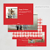 "Hand Painted Checkerboard" - Holiday Cards in Cherry by Michelle Harrick - Back of Card Options