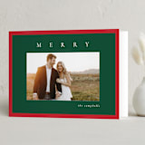 "Edged" - Holiday Cards in Pine by Amy Kross - Folded Card