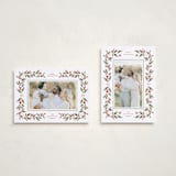 "Poinsettia + Pine" - Holiday Cards in Mistletoe by Wildfield Paper Co - Photo Orientation Options
