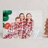 "Merry Makers" - Holiday Cards in Snow by Snow and Ivy - Front