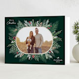 "Seasonal Foliage" - Holiday Cards in Evergreen by Hooray Creative - Folded Card