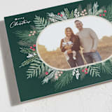 "Seasonal Foliage" - Holiday Cards in Evergreen by Hooray Creative - Detail