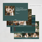 "Coziest plaid" - Holiday Cards in Forest by Lea Delaveris - Back of Card Options