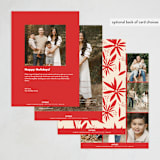 "Vintage Poinsettias" - Holiday Cards in Poinsettia by Becky Nimoy - Back of Card Options