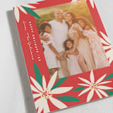 "Vintage Poinsettias" - Holiday Cards in Poinsettia by Becky Nimoy - Detail