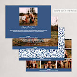 "Winter Botanical" - Holiday Cards in Midnight by Vivian Yiwing - Back of Card Options