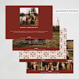 "Pysanky" - Holiday Cards in Rust by Meagan Christensen - Back of Card Options