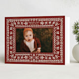 "Pysanky" - Holiday Cards in Rust by Meagan Christensen - Folded Card