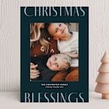 "Stacked Blessings" - Holiday Cards in Night Sky by Ekko Studio - Front