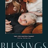 "Stacked Blessings" - Holiday Cards in Night Sky by Ekko Studio - Detail