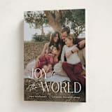 "All Joy to the World" - Holiday Cards in Snow by Pixel and Hank - Folded Card