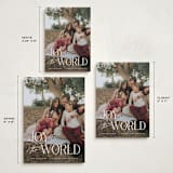 "All Joy to the World" - Holiday Cards in Snow by Pixel and Hank - Formats Available