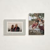 "All Joy to the World" - Holiday Cards in Snow by Pixel and Hank - Photo Orientation Options