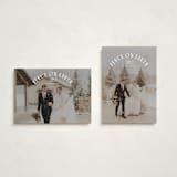 "Joy Around" - Holiday Cards in Snow by Everett Paper Goods - Photo Orientation Options