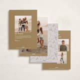 "Candlelight & Holly" - Holiday Cards in Champagne by Cass Loh - Back of Card Options