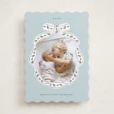 "Cottage Ribbon" - Holiday Cards in Winter Sky by Itsy Belle Studio - Front