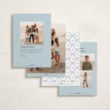 "Cottage Ribbon" - Holiday Cards in Winter Sky by Itsy Belle Studio - Back of Card Options
