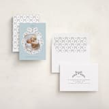 "Cottage Ribbon" - Holiday Cards in Winter Sky by Itsy Belle Studio - Assembled