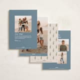 "hand-drawn Vintage garden" - Holiday Cards in Blue Jay by Creo Study - Back of Card Options