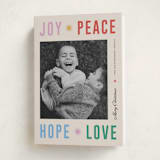 "Peace Poster" - Holiday Cards in Sparkler by Pixel and Hank - Folded Card