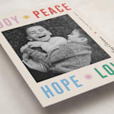 "Peace Poster" - Holiday Cards in Sparkler by Pixel and Hank - Detail