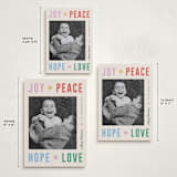 "Peace Poster" - Holiday Cards in Sparkler by Pixel and Hank - Formats Available