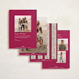 "Quinn" - Holiday Cards in Snow by Robert and Stella - Back of Card Options