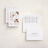 "Aerial" - Holiday Cards in Snow by Everett Paper Goods - Assembled