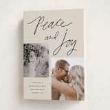 "Blessings of Peace & Joy" - Holiday Cards in Cream by Kercia Jane - Folded Card