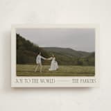"Vintage Postcard" - Holiday Cards in Cream by Robert and Stella - Front