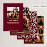 "A Perfect Gift" - Holiday Cards in Cranberry by Erin Deegan - Back of Card Options