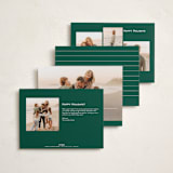 "Classy Trio" - Holiday Cards in Spruce by Ekko Studio - Back of Card Options