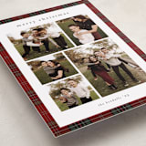 "Plaid collage" - Holiday Cards in Berry by Stacey Meacham - Detail