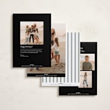 "We Wish You" - Holiday Cards in Coal by Elsa Duncan - Back of Card Options