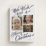 "We Wish You" - Holiday Cards in Coal by Elsa Duncan - Folded Card