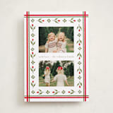 "Little Floral Border" - Holiday Cards in Christmas Classic by Elsa Duncan - Front