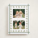 "Little Floral Border" - Holiday Cards in Glacier by Elsa Duncan - Front