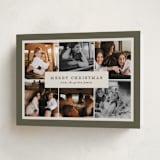 "Bordering Six" - Holiday Cards in Pine by Brianne Larsen - Folded Card