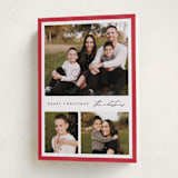 "Plaza" - Holiday Cards in Poinsettia by Amy Kross - Folded Card