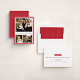 "Plaza" - Holiday Cards in Poinsettia by Amy Kross - Assembled