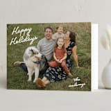 "Squiggles" - Holiday Cards in Snow by Tennie and Co. - Folded Card