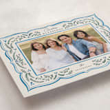 "Scalloped Edge Holiday" - Holiday Cards in Sapphire by Chris Griffith - Detail